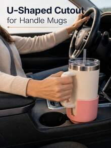 Adaptor Tempat Gelas Mobil 2-in-1, Adaptor Tempat Minuman Mobil dengan Alas, Slot Tempat Gelas Mobil Multifungsi, Cocok untuk Minuman, Camilan, Botol Air, dan Penyimpanan Ponsel - MultiWarna - View 1