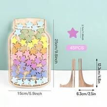 1 Set Star Reward Jar, 45 Stars Or Flowers, Student Prizes, With Vibrant Floral Design, As Positive Behavior Incentive And Basic , First Day Of School - Multicolor - View 3
