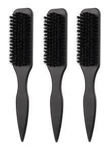 Sharp Tailed Beard Brush,Men's Vintage Oil Head Styling Brush,Slick Back For Sleek Ponytail Bun & Smoothing Baby Hairs,Edge Control,Sectioning,Parting - Multicolor - View 23