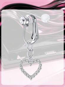 Y2K Butterfly Heart Fake Belly Ring For Women,Faux Belly Piercing Jewelry Fake Belly Button Piercing Clip On Belly Button Rings Non Piercing Jewelry - Fake Belly Ring - View 15