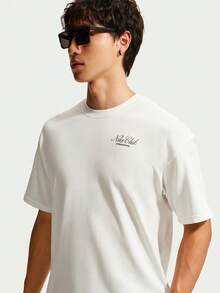 Nike Men's AS U NSW SS M90 Short Sleeve T-Shirt Knit Collarless Short TIX4987-133 - White - View 4