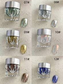 1 Botol (0,5g) Bubuk Kuku Glitter Moonlight Mirror Bubuk Aurora Dekorasi Kuku - MultiWarna - View 21