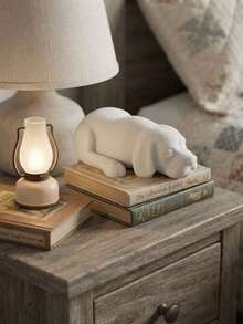 1pc Healing Sleeping Puppy Minimalist Quiet Sculpture Desktop Decor Ornament, Soft Texture Home Office Desktop Soft Decoration, Atmospheric Art Craft, Thoughtful Highly Attractive Niche Exquisite Holiday Gift Choice - Ornaments - View 8