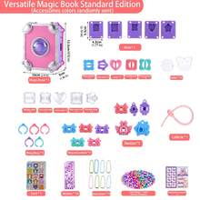 女孩專用 DIY 魔幻書貼紙製作套組，手工 Guka 貼紙與珠寶手工藝套裝，DIY 戒指手鍊製作機，附悄悄話電話的創意手工玩具，適合生日、聖誕節、萬聖節及所有節日禮物 - 書,貼紙套裝 - 查看 10