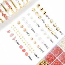 720pcs Asymmetrical Stone Perforated Beads, DIY Jewelry Accessories Material Kit, Handmade Necklace Bracelet Jewelry Series - Multicolor - View 10