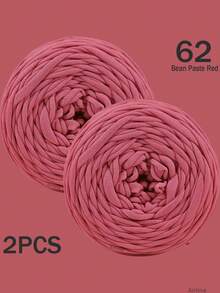 1/2件 T-Shirt 紗線，大號 300g±20g/件 -2cm 寬，編織布料柔軟聚酯纖維紗線，適用於 DIY 鉤編包包、籃子、地墊、拖鞋、娃娃、紗線手工藝。多色紗線、度假紗線、鉤編紗線、手工紗線、多功能鉤編配件、手工禮物 - 彩色 - 查看 85
