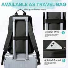 Student Backpack, Large Capacity 15.6-Inch Laptop Bag, Minimalist Campus Backpack, Unisex Nylon Fabric, Spine Protection, Office School Shoulder Bag - Multicolor - View 7