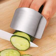 2-Pack Stainless Steel Safety Slicing Finger Protectors - Reusable Metal Finger Guards, Essential Kitchen Tools - 2 - View 3
