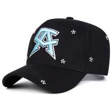 1pc Men's CA Trucker Hat, Personalized Letter Embroidered Baseball Cap, Street Fashion 5-Panel Hat, Outdoor Sun Protection Casual Hat, Spring/Autumn Travel, Beach Vacation - Multicolor - View 10