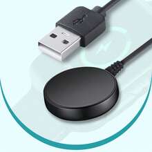 EIGIIS 1pc Watch Charger Compatible With Galaxy Watch 6/4/3/5pro, Wireless Magnetic Fast Charging (Black) - View 6