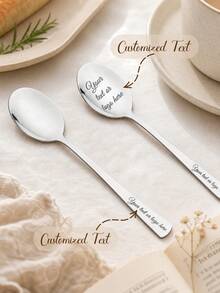 Custom Ice Cream Shovel Spoon, Personalised Funny Father's Day Gifts For Dad And Grandad, Bespoke Engraved Metal Ice Cream Scoop, Custom Name Engraved Dessert Utensil, Novelty Humorous Male Keepsake Present, Durable Stainless Steel Kitchen Accessory - Multi-color Stainless Steel Spoon - View 1