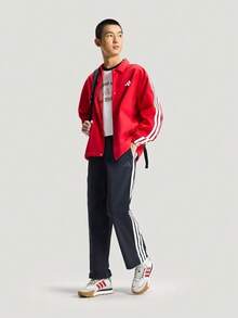 Adidas Men's ST 3ST  J Jacket Woven Hoodless Outerwear KR2501 - Red - View 6