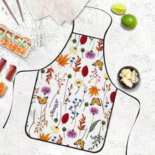 1pc Circle Floral Butterfly Print Apron, Printed With Colorful Small Flowers And Butterfly Patterns, Durable Cooking Apron Suitable For Bakers, Cake Decorators, BBQ Enthusiasts, Gardeners, Painters, Nail Artists - Perfect Gift For Home And Professional Chefs - Baby Blue - View 3