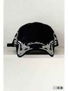 1pc Soft Top Distressed Camo Hip Hop Long Brim Baseball Cap For Women, American Vintage Letter Leopard Print Peaked Hat, Cool Y2K Street Face-Slimming Sun Protection Hat, Versatile Summer Baseball Cap - Rubkke Flame - View 14