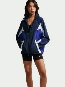 Nike 女款 AS W NK STREET TRACK JKT 梭織無帽夾克 IM8402-411 - 藏蓝色 - 查看 4