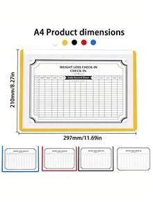 2/5pcs (With Adhesive) Hollow Transparent Acrylic Schedule Planner Display Stand & To-Do List Frame, A4 Reusable Dry-Erase Chore Chart Holder, Aesthetic Desktop Decor For Room Decoration And School Locker Storage - Multiple Specifications - View 4