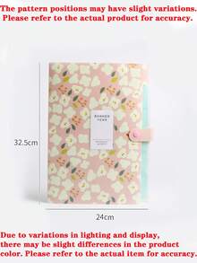 5/1pc Minimalist Floral Expanding File Folder Portable Folder Bag Document Organizer For College Students Workers, Durable Multi-Pocket A4 Paper Holder To Keep Worksheets Receipt Daily Office Supplies For Back To School Study School Supplies - Multiple Styles - View 16