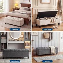 Storage Benches & Ottomans - Gray - View 7