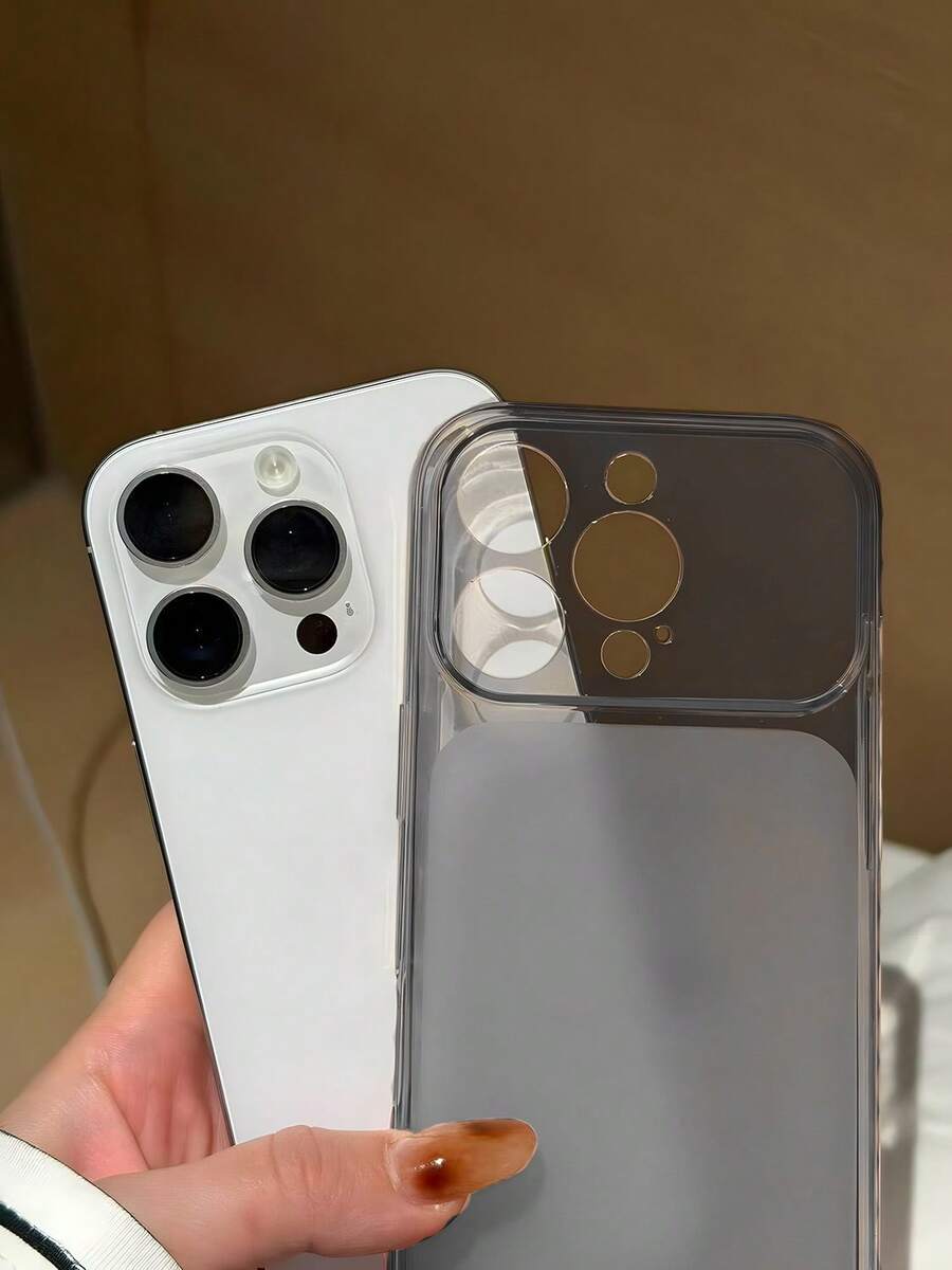 VRNOEI Casing Ponsel Transparan Matte Desain Minimalis Hitam, Kompatibel dengan iPhone 17 Pro Max 14 13 15 16 Pro Max, Tahan Guncangan dan Anti Jatuh, Casing Ponsel Lembut Transparan yang Kompatibel dengan Seri , Aksesori Casing Ponsel Unisex - Hitam tembus pandang - View 1