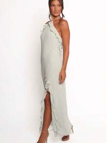Robe maxi élégante blanche dos-nu avec fente devant pour fêtes, invitées de mariage, soirées et occasions formelles - Bianco - Visualizzare 2