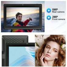 Children'S 7-Inch Tablet Computers, Children'S Tablet Computers And Wi-Fi 4GB RAM, 64GB Roma, Dual Cameras, Parental Control, Jpa Preinstallate For Children'S Education, Games, Tablets And Holiday Gifts For Taking Care Of Children - Black - View 5