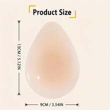 2pcs Silicone Ultra-Thin Invisible Nipple Covers, Water Drop Shape, Lift From Top To Prevent Sagging, Breast Support And Push-Up To Center, Self-Adhesive For Tightening Chest, Invisible And Breathable - Beige - View 3