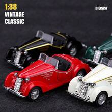 1PC-New 1:38 Vintage Classic Wanderer Alloy Car Model Simulation Toy Car Ornament-Birthday Gift-Ideal Gift-Surprise Gift-Holiday Gift-Couple Gift-Gift-Christmas Gift-Game Enthusiast Exquisite Gift-Gift - Multicolor - View 4