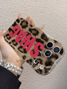 1pc Irregular Wavy Shape Anti-Slip Anti-Shock Anti-Drop TPU Phone Case UV Printed Leopard Print Letter Pattern Fashion Phone Case Suitable For IPhone7/8/7PLUS/8PLUS/X/XS/XR/XSMAX/11/11PRO/11PROMAX/12/12PRO/12PROMAX/12MINI/13/13PRO/13PROMAX//14/14PRO/14PROMAX/14PLUS/15/15PRO/15PROMAX/15PLUS/16/16pro/16promax/16PLUS/17/17pro/17promax/AIR - Multicolor - View 4