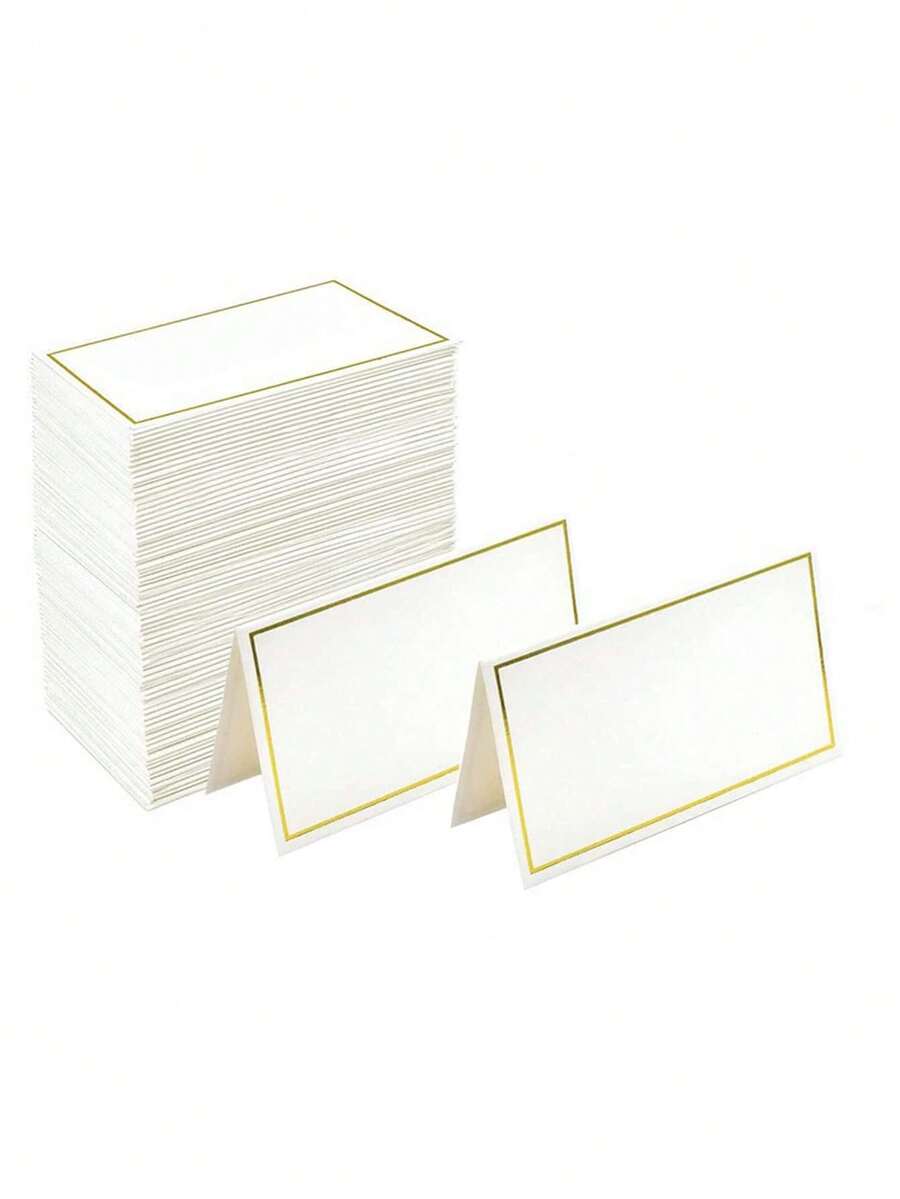 1PC/5PCS Gold Foil Printed Seat Table Numbers For Wedding/Birthday/Graduation Season,Summer Party Pink Flowers Green Leaves Greeting Message Cards - White 3 - View 1