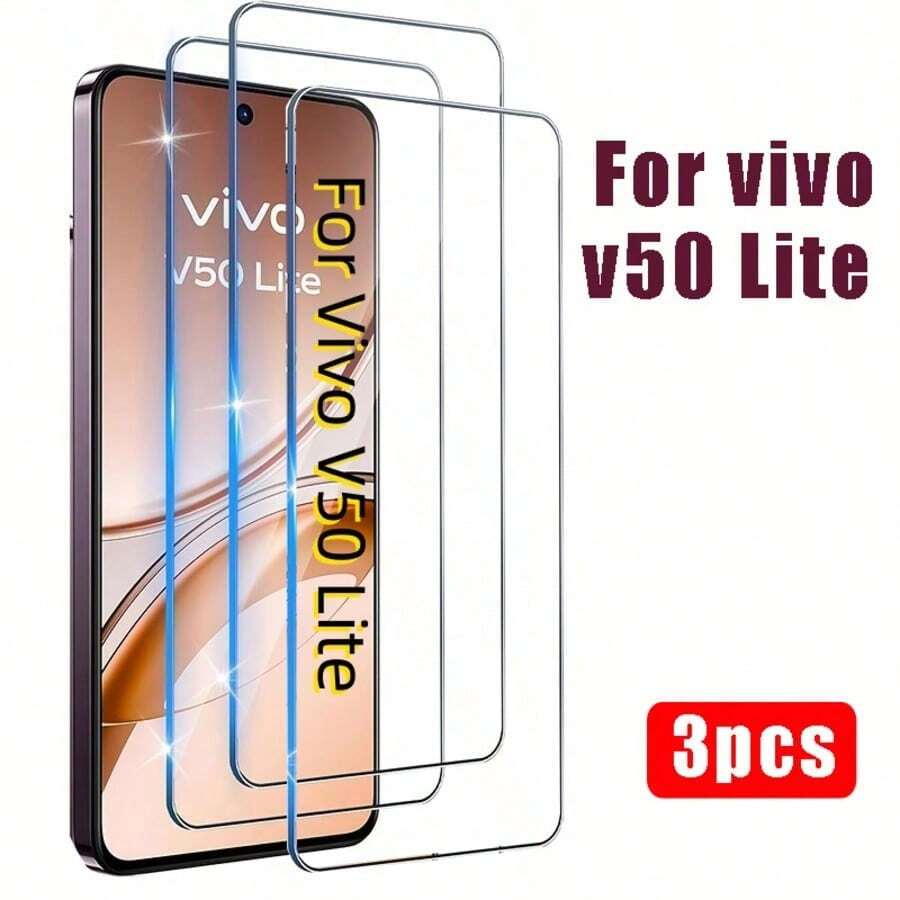 3pcs 3D Curved Tempered Glass Screen Protector For X300 Pro/X300/V70/ Lite/V50/V50 Lite/X200 Pro, High Definition Full Screen, Scratch Resistant, Easy Installation