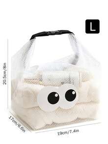 Cute Animal Pattern EVA Waterproof Beach Bag, Jelly Transparent Hollow Tote Bag, Large Capacity Pool Bag With Adjustable Shoulder Strap, Quick-Drying Bath/SPA Bag, Can Store Swimsuit, Towel, Sunscreen, Goggles, Phone, Flip-Flops, Cosmetics And Snacks - White - View 13