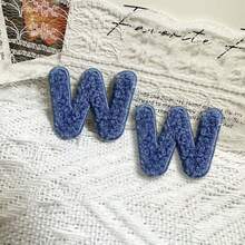 2件裝自黏式雪尼爾字母貼布，刺繡 A-Z 英文字母毛巾貼布，適用於 DIY 衣物、包包、夾克裝飾 - 雪尼爾字母 - 查看 31