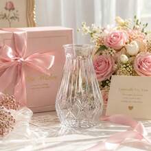 1/2/5/8/10pcs Elegant Minimalist Design Suitable For Wedding Home Desktop Windowsill And Restaurant Decoration High And Low Stem Multi-Pack Suitable For Flower Arrangement Centerpiece Daily Use Contemporary Geometric Pattern Clear Plastic Vase Living Room Home Decor Vase Dining Table Vase Christmas Decoration Vase - White - View 7
