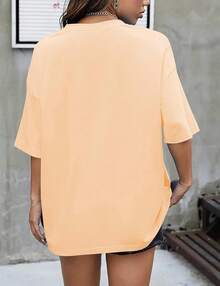 Women T-Shirts - 杏色 - 查看 8