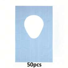 10/20/50pcs Thickened Double-Layer Waterproof Disposable Toilet Seat Covers, Adhesive Backing For Secure Fit, Individually Wrapped - Suitable For Toilet Training, Public Restrooms, Travel, Airplane, Camping And More - Multicolor - View 8