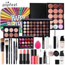 Popfeel All-In-One Birthday Makeup Kit, Portable Full Face Cosmetic Set With Eyeshadow Lipstick Makeup Brushes, Travel Birthday Gift Makeup Set For Beginner Women - Brown - View 2