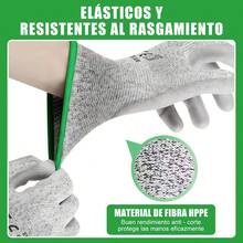 Guantes Anticorte Nivel 5 Industrial Trabajo Rudo Resistente - Gris A - Ver 4