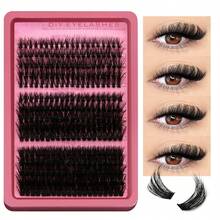 LIMEIKAI 300 C Curl Individual Eyelash Clusters, Fluffy Thick Mixed Faux Mink Eyelashes, Eyelash Extensions, Makeup Eyelash Clusters, Individual Eyelashes, False Eyelashes, False Eyelashes - C - View 10