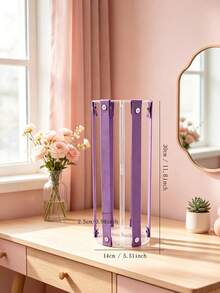 Acrylic Vertical Elastic Band Hair Accessory Display Rack, Large Capacity Hair Clips, Bows, Vanity Headwear Storage & Display Stand - White - View 7