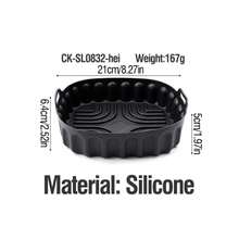 1pcReusable Air Fryer Silicone Pot Liner, Non-Stick Square Air Fryer Basket Insert With Handles, Heat Resistant Baking Tray For Oven Microwave, Easy Clean Air Fryer Accessories - View 10