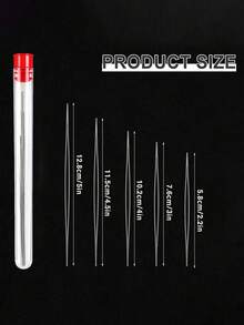 5pcs Beading Needle Set, Foldable Design, Large Eye Beading Needles Suitable For Bracelet Jewelry Craft And DIY Jewelry Making, Includes 5 Sizes, Comes With Storage Bottle, DIY Beading Accessories, Handmade Beading Tool (1/5pcs) Available - Multicolor - View 4