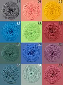 1/2件 T-Shirt 粗毛線，大號 300g±20g/件 - 2cm 寬，柔軟聚酯纖維毛線布料，適用於 DIY 鉤編包包、籃子、地墊、拖鞋、娃娃、毛線手工藝，多色度假風鉤編線，鉤編配件，手工禮物 - 彩色 - 查看 7