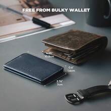 Men Wallet & Check Holder - Navy Blue - View 5