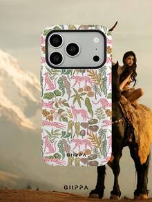 GIIPPA 1 pieza Fondo blanco con diseño de tigre y diferentes patrones de hojas, funda para teléfono 17 Pro Max, compatible con teléfono 16 Pro Max, 15 Pro Max, 14 Pro Max, funda de teléfono de estilo coreano de alta gama, elegante e interesante, compatible con 11/12/13/14/15/16 Pro Max Plus, diseño elegante adecuado para hombres y mujeres, ¡regalo perfecto para novia en Navidad, Día de San Valentín, Pascua, temporada de bodas y cumpleaños! - Multicolor - Ver 9