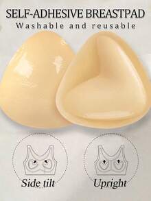 Double-Sided Adhesive Breast Pads, Push-Up And Lift-Up Design, Waterproof Adhesive Cups, Suitable For Bra Padding And Breast Enhancement Products - Multicolor - View 1