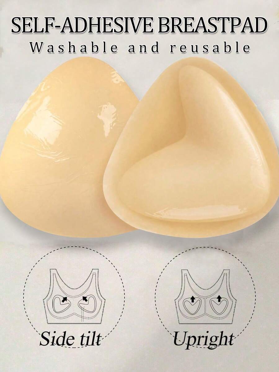 Double-Sided Adhesive Breast Pads, Push-Up And Lift-Up Design, Waterproof Adhesive Cups, Suitable For Bra Padding And Breast Enhancement Products - Multicolor - View 1