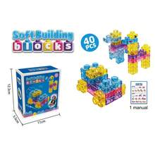 40PCS Colorful Transparent Large Particle Building Blocks Toy, Multi-Specification Transparent Blocks Can Be Freely Stacked To Build Houses, Animals And Other Diverse Shapes, Transparent Colors With Outstanding Appearance, Fully Exercising Children's Hands-On Imagination, Suitable For Home Parent-Child Interaction, Classroom Craft Creation, Back To School Season Classroom Activity Teaching Aids, Halloween Fun Small Gifts, Christmas Children's Exchange Gifts, Preferred Educational Building Toy - Multicolor - View 11