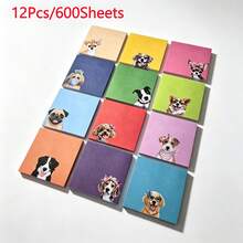 Puppy Sticky Note Set | 3-Inch Self-Adhesive Kawaii Memo Pad | Must-Have Desk Decor For Dog Lovers | Cute Dog Stationery Gift, Healing Item For Students & Office Workers - Dog - View 7