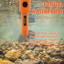 1pc Handheld Metal Detector, Waterproof 360° Scanning, High Sensitivity, Includes Waist Belt And Leather Case, With Buzzer And Vibration Function Gold Treasure Hunting Digging Tool, Portable New Model (Battery Not Included) - Orange - View 3
