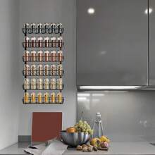 9-Tier Adjustable Wall Mount Spice Rack - Versatile Kitchen Storage Organizer, Black - View 4